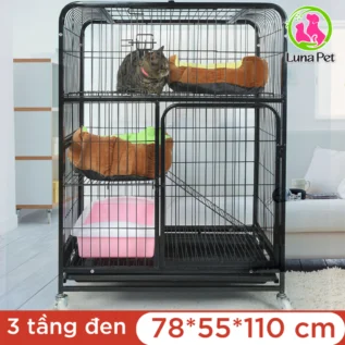 Chuồng tầng nuôi chó có bánh xe