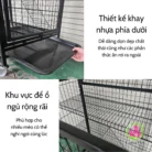 Chuồng tầng nuôi chó có bánh xe