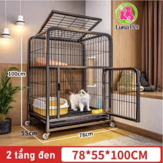 Chuồng tầng nuôi chó có bánh xe