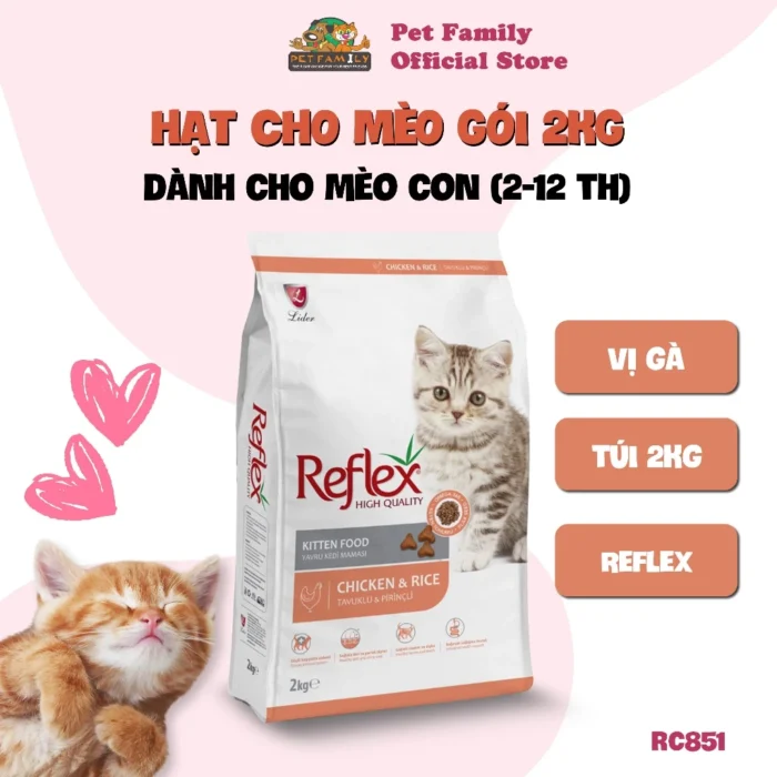 Hạt cho mèo gói Reflex