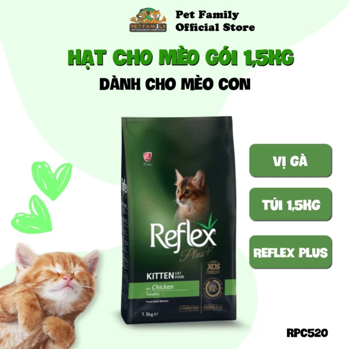 Hạt cho mèo túi Reflex Plus