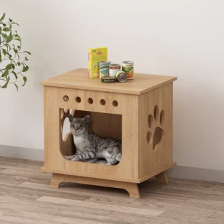 Nhà cho mèo gỗ MDF Ilumia