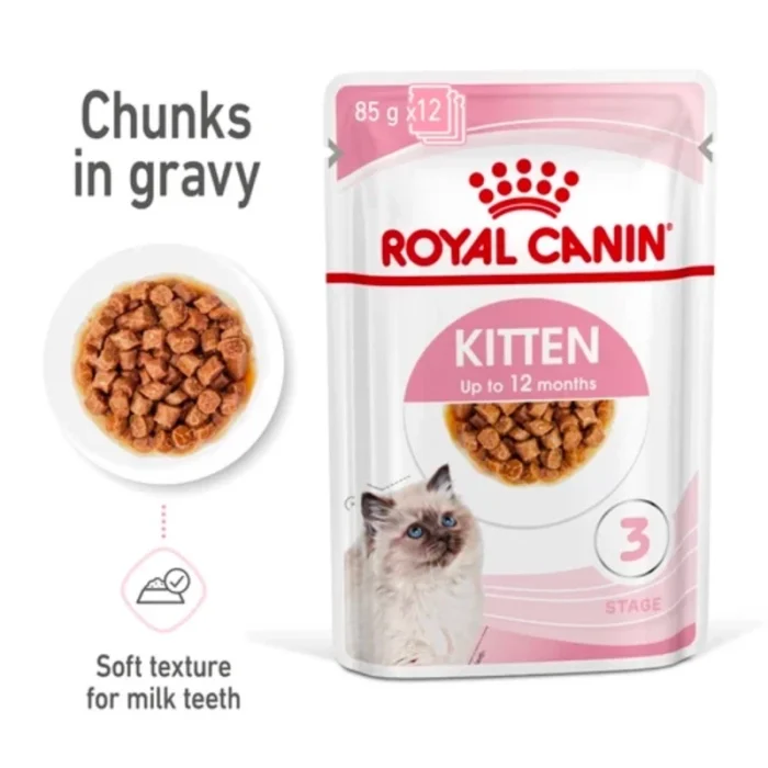 Pate Royal Canin Kitten gói dành cho mèo từ 2 tháng tuổi