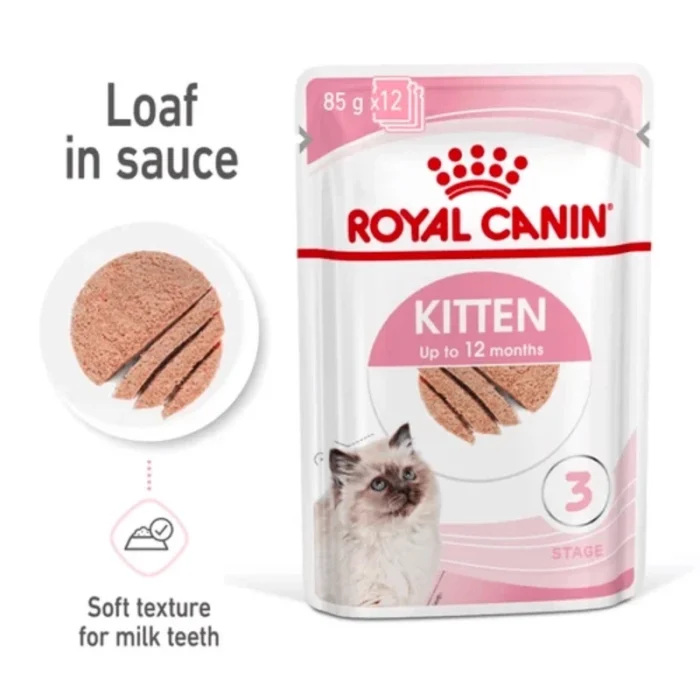 Pate Royal Canin Kitten gói dành cho mèo từ 2 tháng tuổi