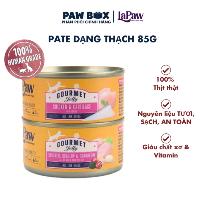 Pate cho mèo LaPaw Gourmet cao cấp dạng thạch hộp
