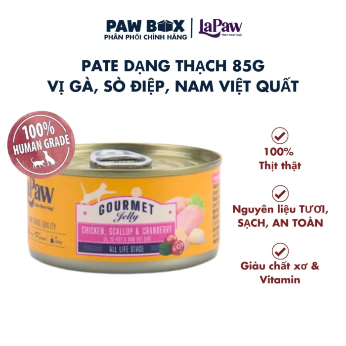 Pate cho mèo LaPaw Gourmet cao cấp dạng thạch hộp