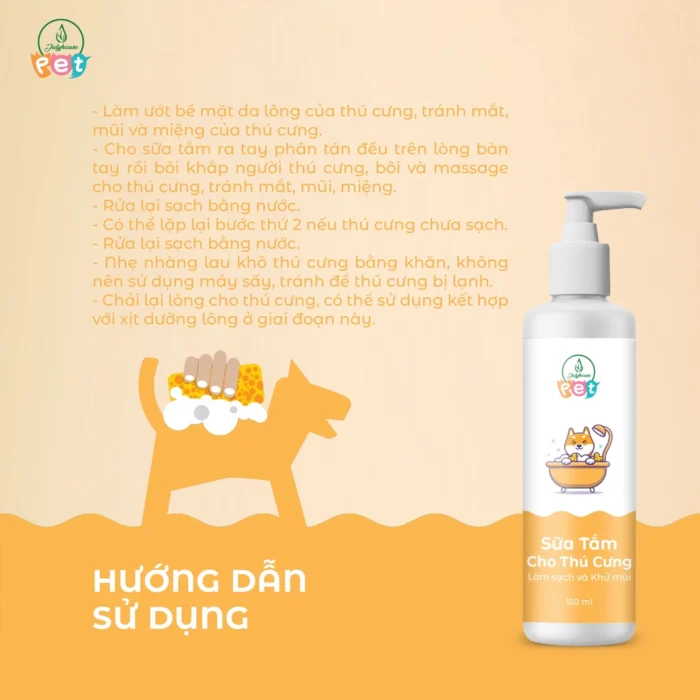 Sữa tắm chó Julyhouse khử mùi hôi