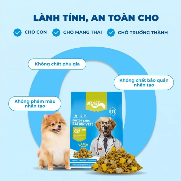 Thức ăn hạt cho chó MRVET thịt cừu non