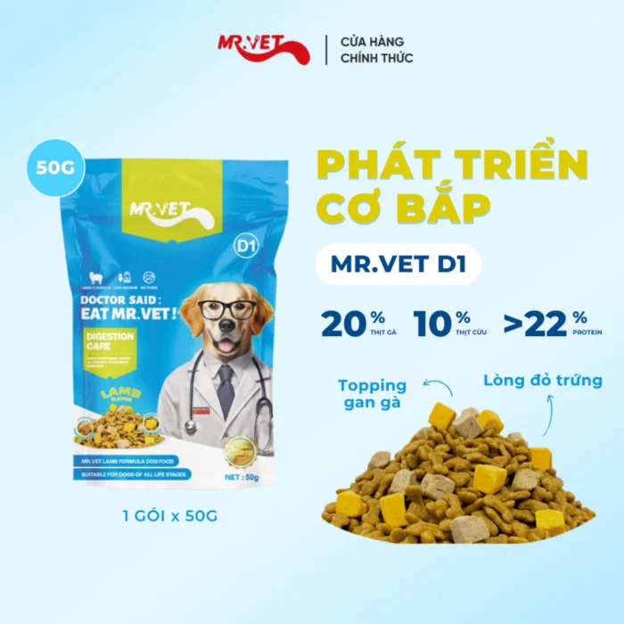 Thức ăn hạt cho chó MRVET thịt cừu non