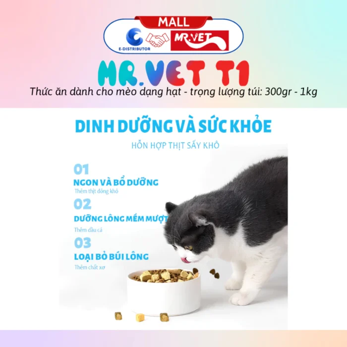 Thức ăn hạt cho mèo Mrvet
