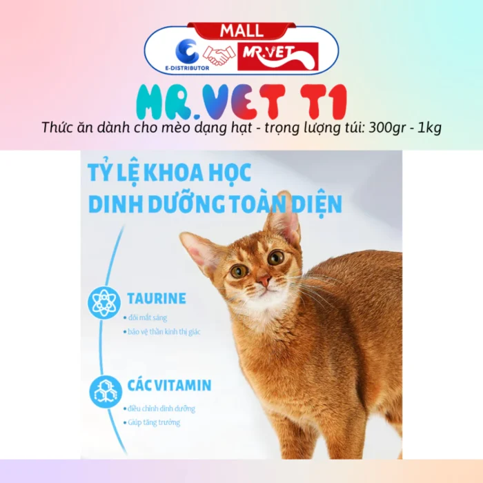 Thức ăn hạt cho mèo Mrvet