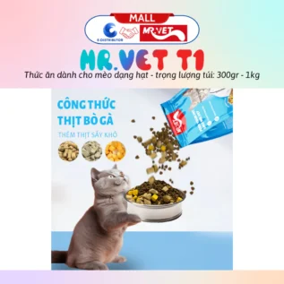 Thức ăn hạt cho mèo Mrvet