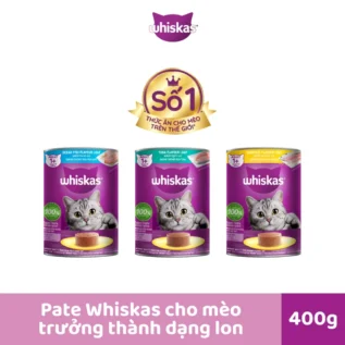 WHISKAS Thức ăn pate cho mèo trưởng thành dạng lon