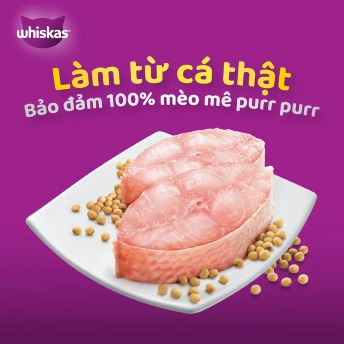 WHISKAS Thức ăn pate cho mèo trưởng thành dạng lon